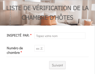 Liste De Contrôle Des Chambres Form Template