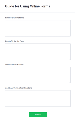 Guide For Using Online Forms Form Template