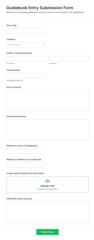 Guidebook Entry Submission Form Template