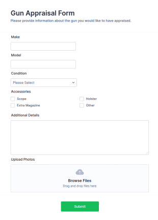 Gun Appraisal Form Template