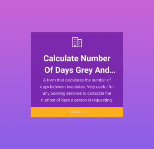 Gün Sayısı Hesapla Form Template