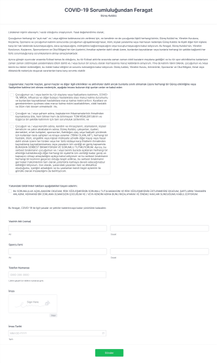 Güreş Kulübü COVID 19 Sorumluluğundan Feragat Form Template