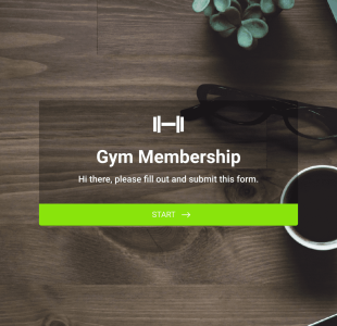 Gym Membership Form With PayPal Integration Form Template