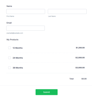 Gym Membership Form With PayPal Integration Form Template