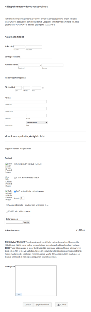 Hääpaketti Hintamuutoksella