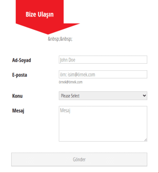 Haberleşme Form Şablonu
