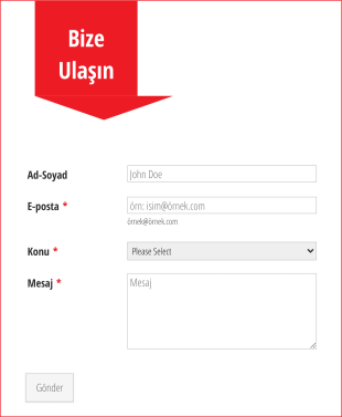 Haberleşme Form Template