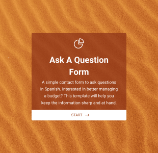 Haga Una Pregunta Y Pida Un Presupuesto Form Template