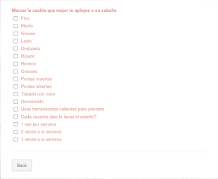 Hair Questionnaire In Spanish