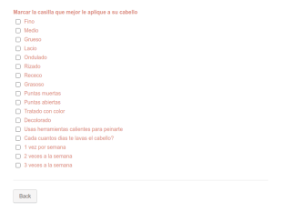 Hair Questionnaire In Spanish