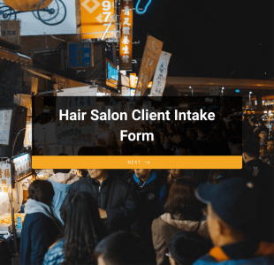 Hair Salon Client Intake Form Template