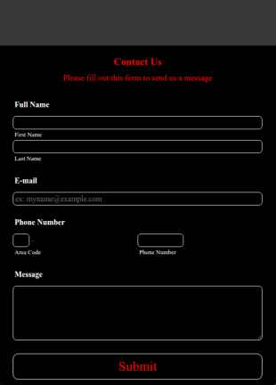 Halloween Contact Form Template