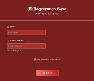 Halloween Registration Form Template