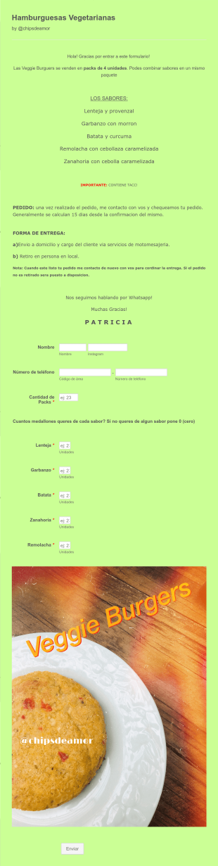 Hamburguesas Vegetarianas