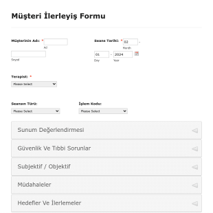 Hasta İlerleme Form Şablonu