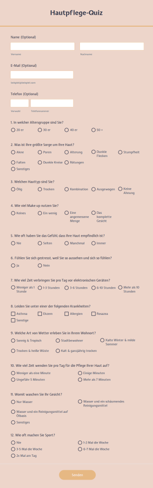 Hautpflege Quiz