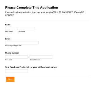 Health Application Form Template