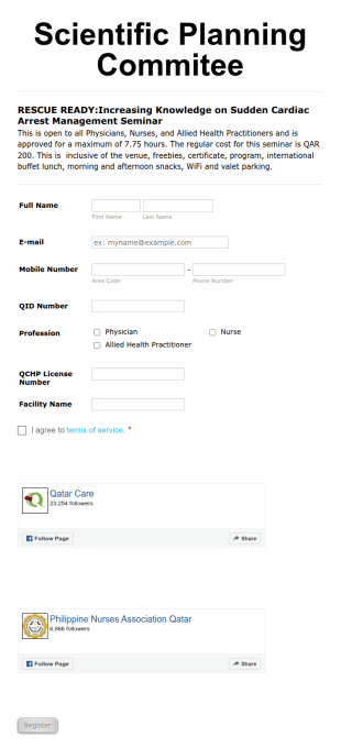 Health Conference Registration Form Template