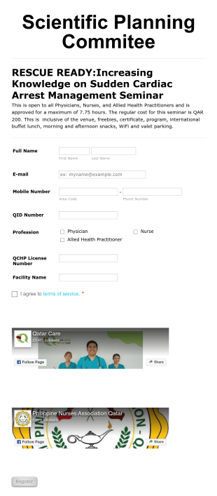 Health Conference Registration Form Template