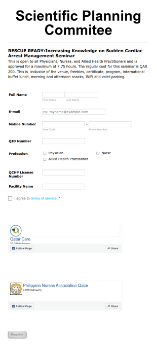 Health Conference Registration Form Template