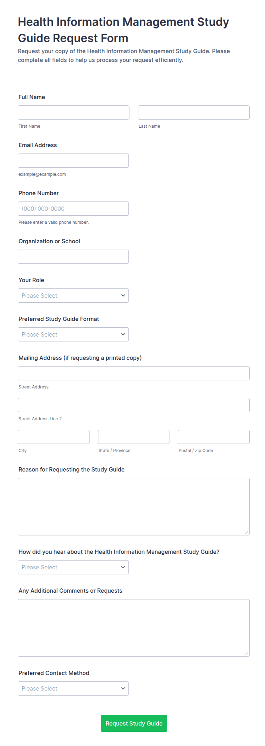 Dropbox Instructions.pdf Health Information Management Study Guide Request Form Template | Jotform
