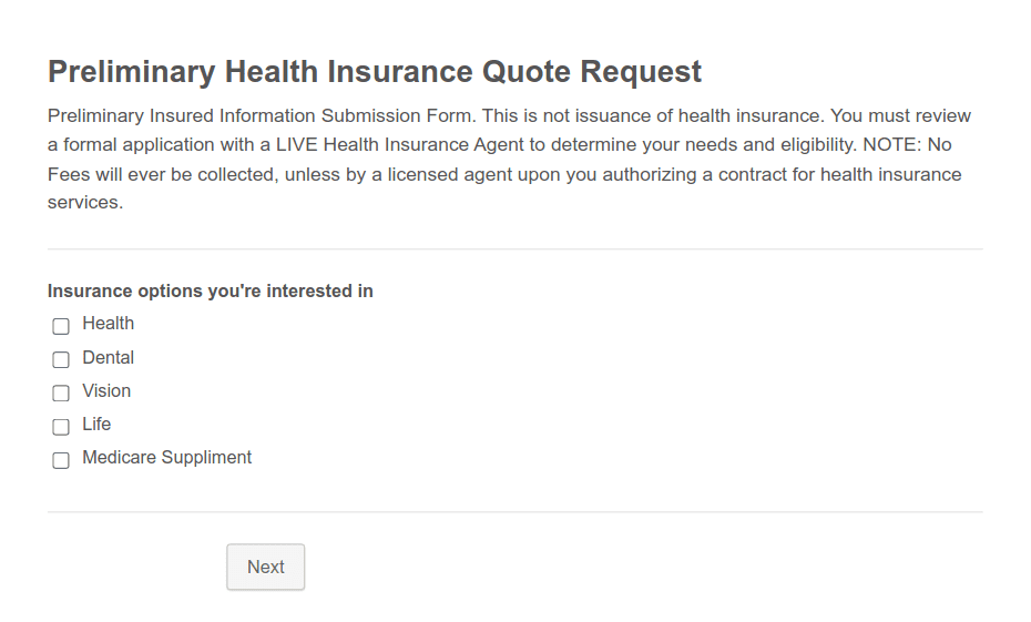 Health Insurance Intake Form Template | Jotform