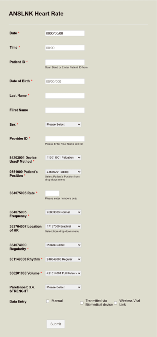 Heart Rate Tracking Form Template