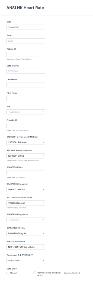 Heart Rate Tracking Form Template