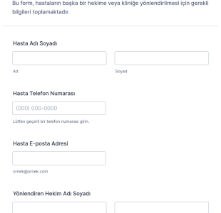 Hekim Yönlendirme Form Şablonu