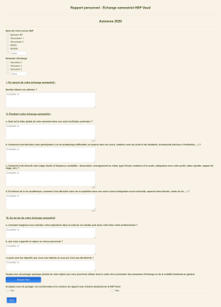 HEP Mobility Programme Automne 20 Rapport Final MO IN