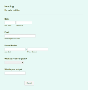 Herbalife Form Template