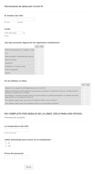 Herramienta De Detección Covid 19
