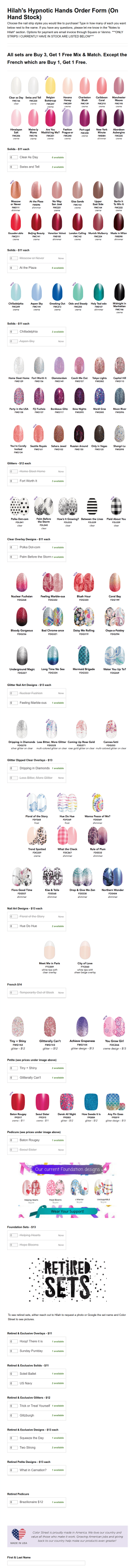 Hilah's Hypnotic Hands On Hand Stock Form Template