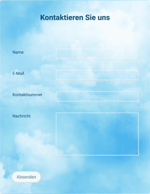 Himmelblaues Kontakt Formular Form Template