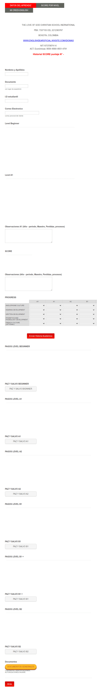 Historial De Puntaje De Estudiantes