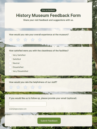 History Museum Feedback Form Template