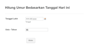 Hitung Umur Form Template