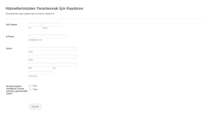 Hizmet Kayıt Form Şablonu