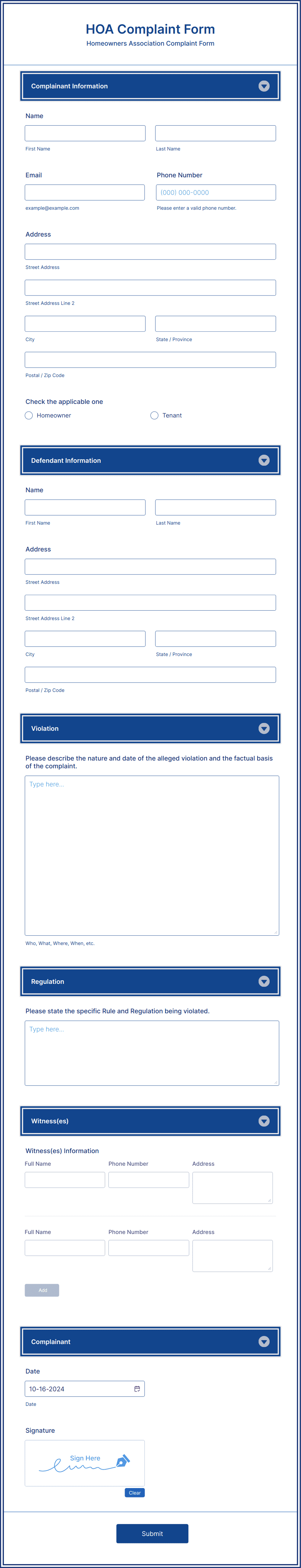 homeowner-complaint-form-template-jotform for Free Printable Hoa Forms And Templates Homeowner Complaint Form Template | Jotform for Free Printable Hoa Forms And Templates
