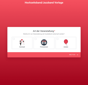 Hochzeitsband/Jazzband Vorlage Form Template