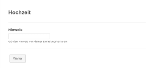 Hochzeitsformular Form Template