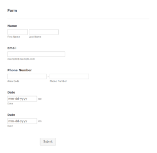 Holiday Application Form Template