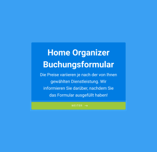 Home Organizer Buchungsformular Form Template
