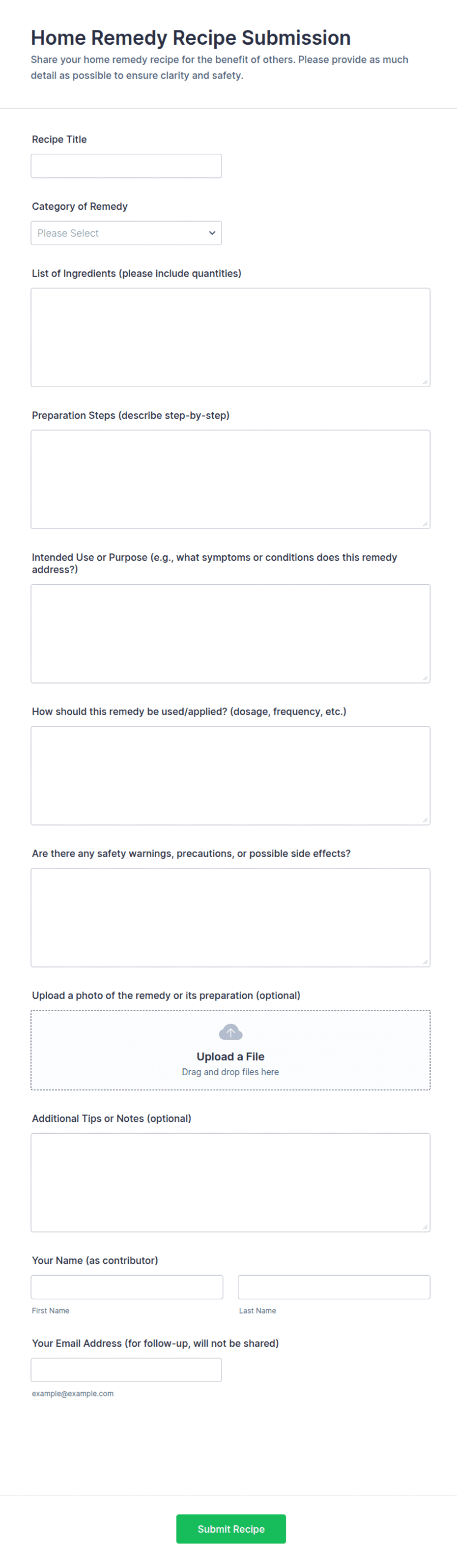 Home Remedy Recipe Submission Form Template Jotform home-remedy-recipe-submission-form-template-jotform