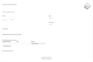 Home Service Vaccination Form Template