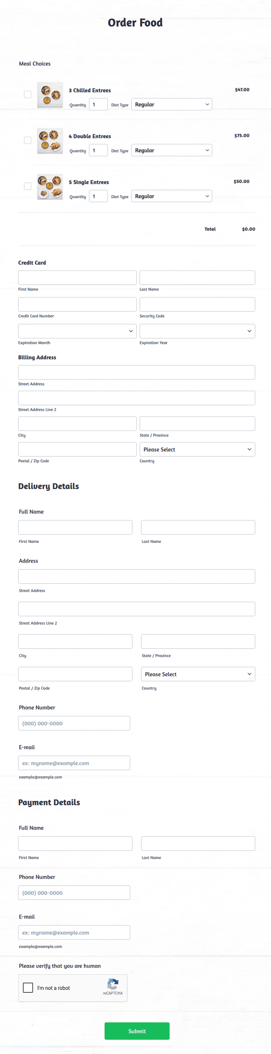 Order Online Example Food Online Order Form Template | Jotform