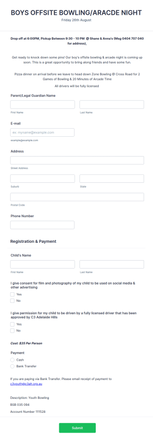 Hoodie Order Form Template