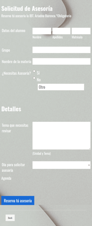 Horarios De Asesoría