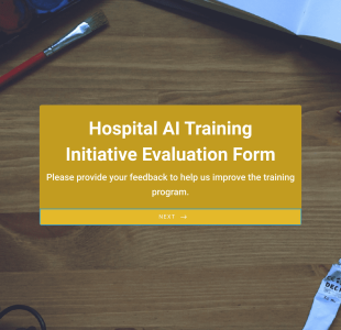 Hospital AI Training Initiative Evaluation Form Template