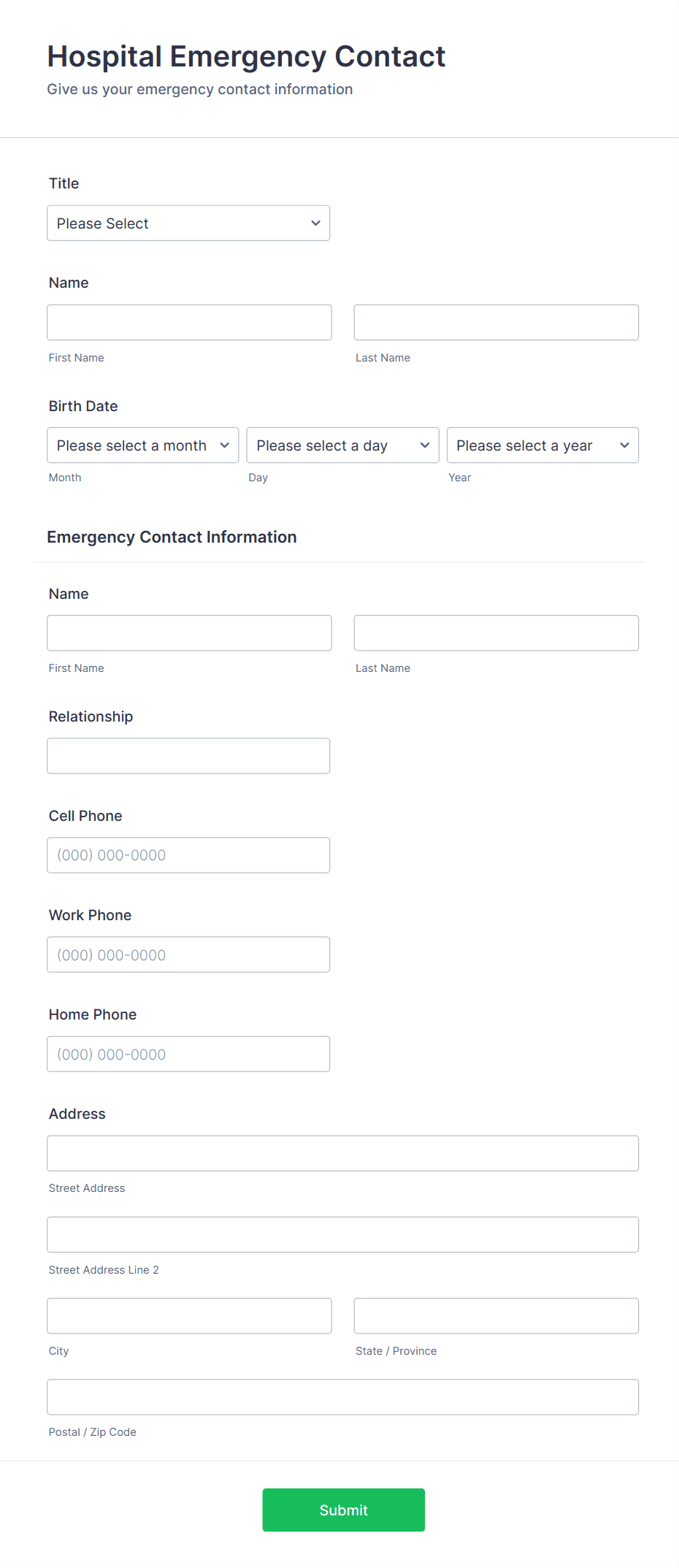 hospital-emergency-contact-form-template-jotform for Free Printable Emergency Contact Form For Daycare Hospital Emergency Contact Form Template | Jotform for Free Printable Emergency Contact Form For Daycare